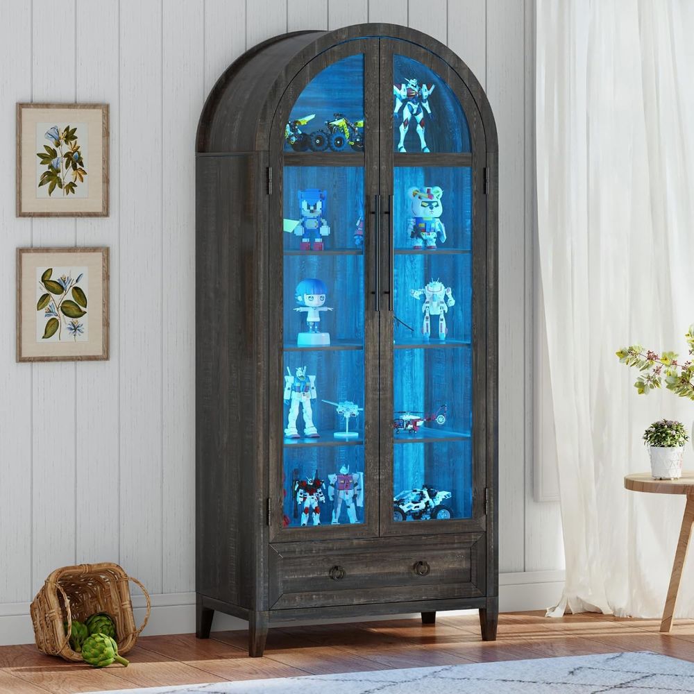 Glass Cabinet Display - 73 Szklana witryna łukowa z 4