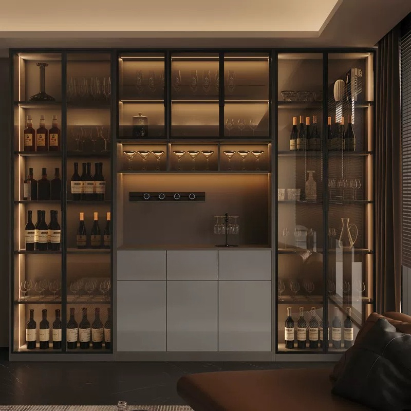 Glass Cabinet Display - Lekka luksusowa włoska szafka na wino