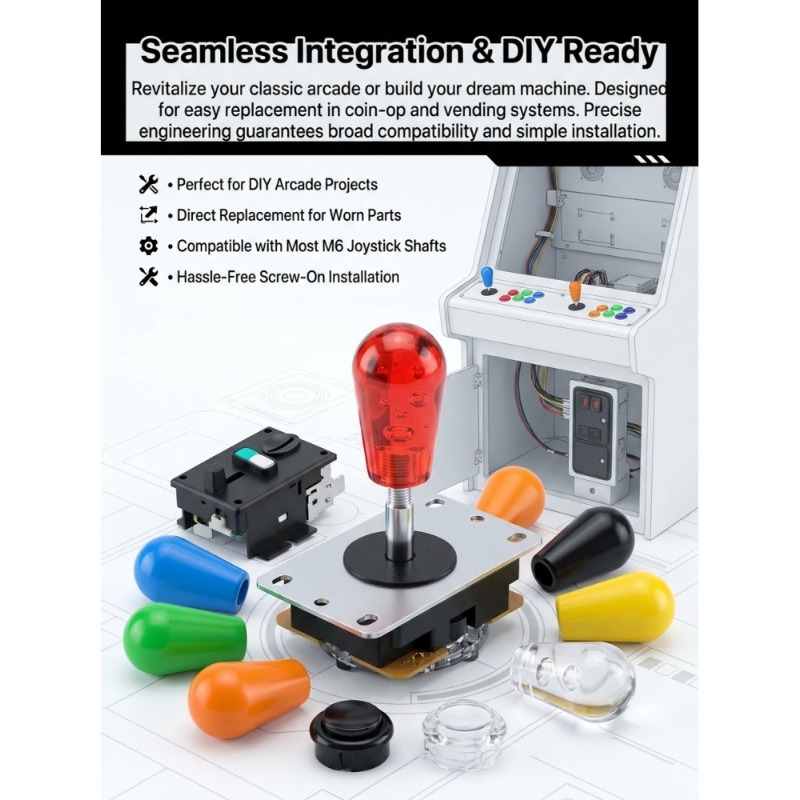 Arcade Game Vending Machine - 1 SZT. Joystick M6 z amerykańską