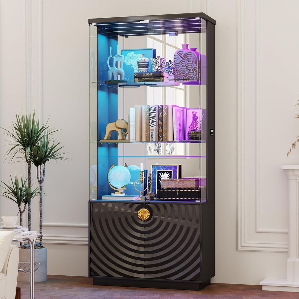 Glass Cabinet Display - Szklana witryna na 71 sztuki, 4-poziomowa