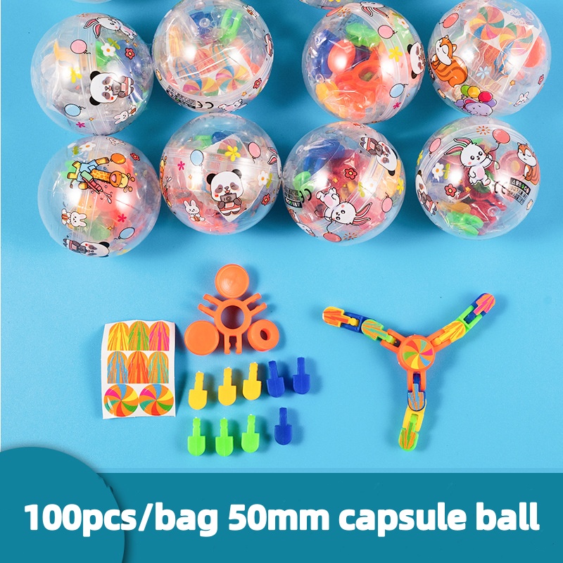 Prize Capsule Toy Machine - 100 sztuk/worek 50mm kulka kapsułowa nagroda