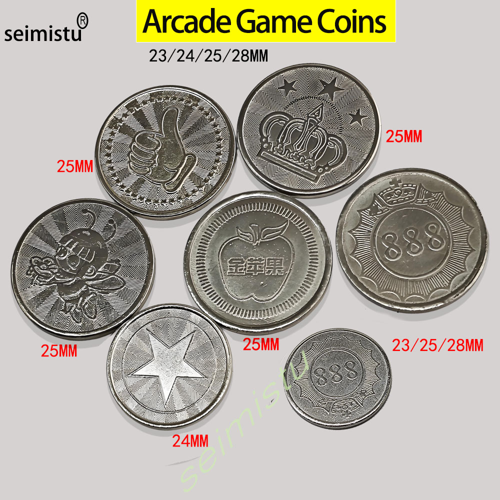 Arcade And Vending - 100 szt. Stal nierdzewna 23/24/25mm Monety