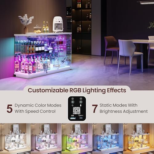 Szklana witryna RGB z zamkiem  – Glass Cabinet Display recenzja i cena