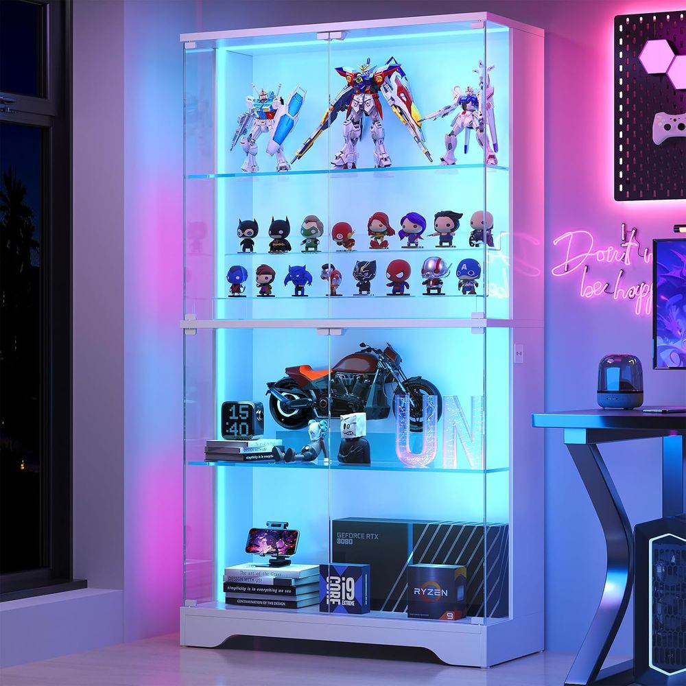 4-poziomowa szklana witryna z  – Glass Cabinet Display recenzja i cena