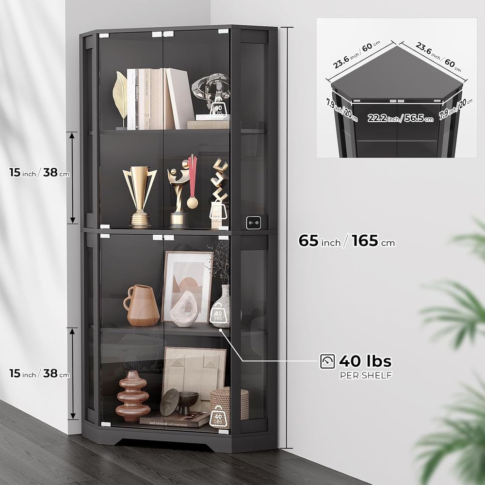 65 Świecąca szklana witryna ek – Glass Cabinet Display recenzja i cena