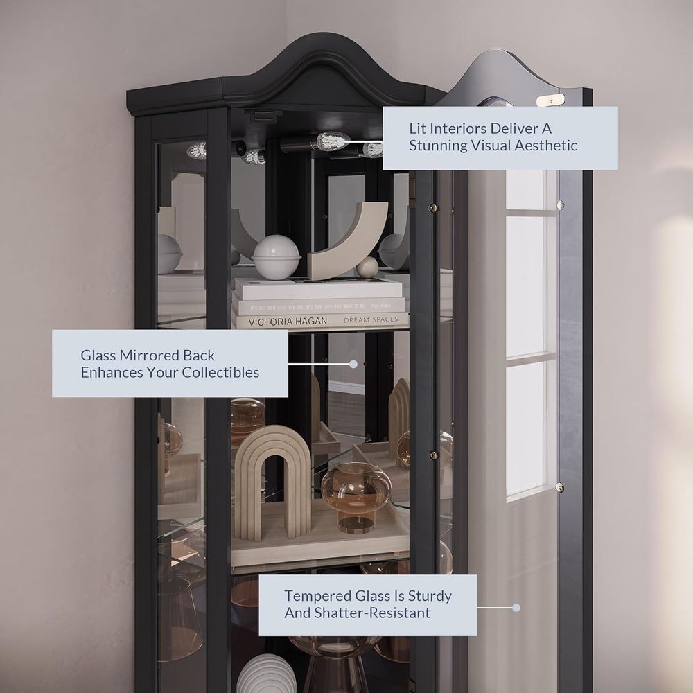 Podświetlana, trójstronna szkl – Glass Cabinet Display recenzja i cena