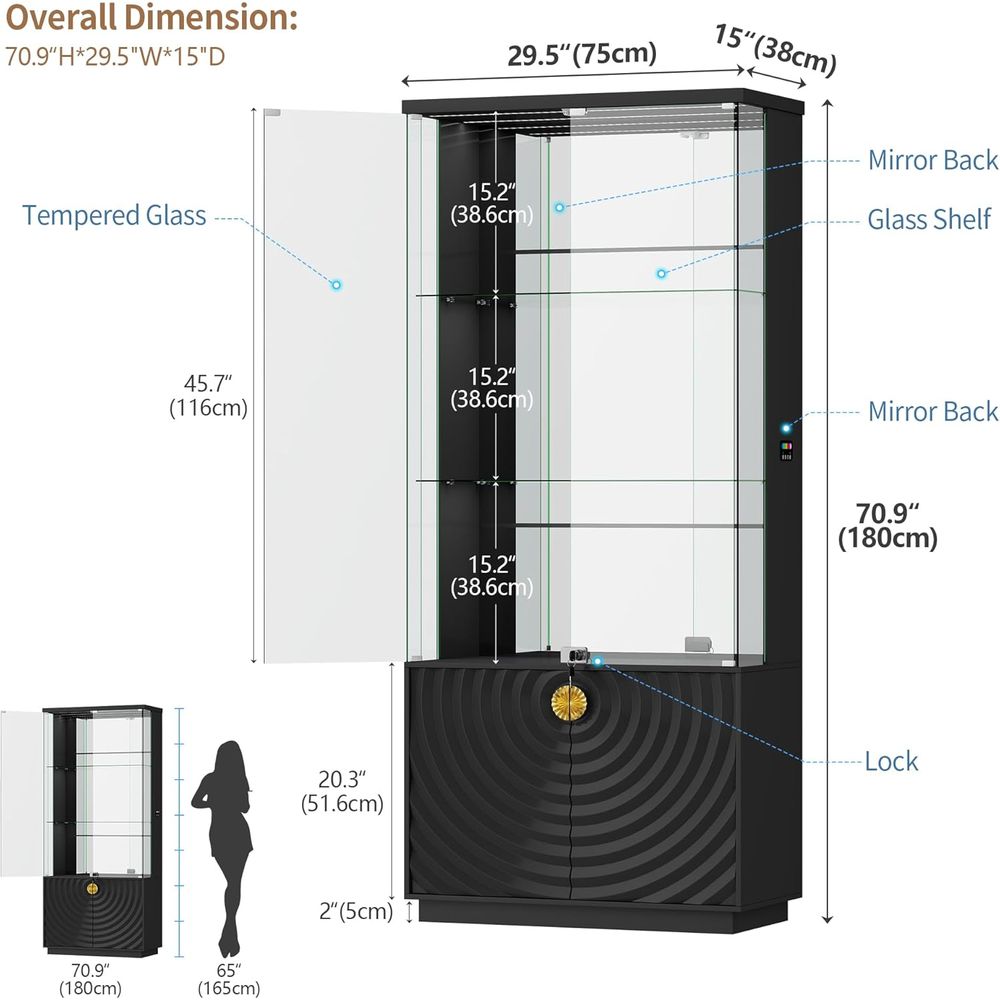 Szklana witryna na 71 sztuki,  – Glass Cabinet Display recenzja i cena