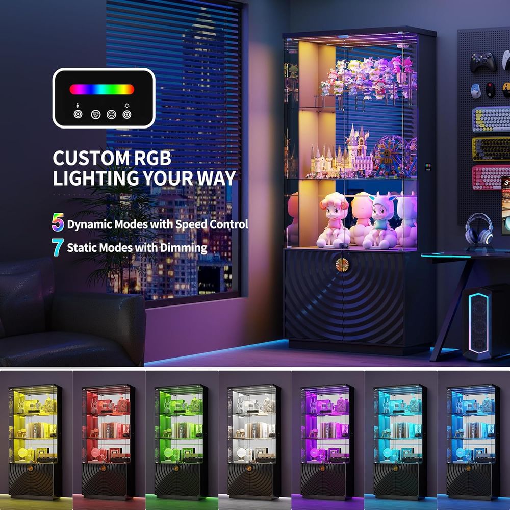 Szklana witryna na 71 sztuki,  – Glass Cabinet Display recenzja i cena