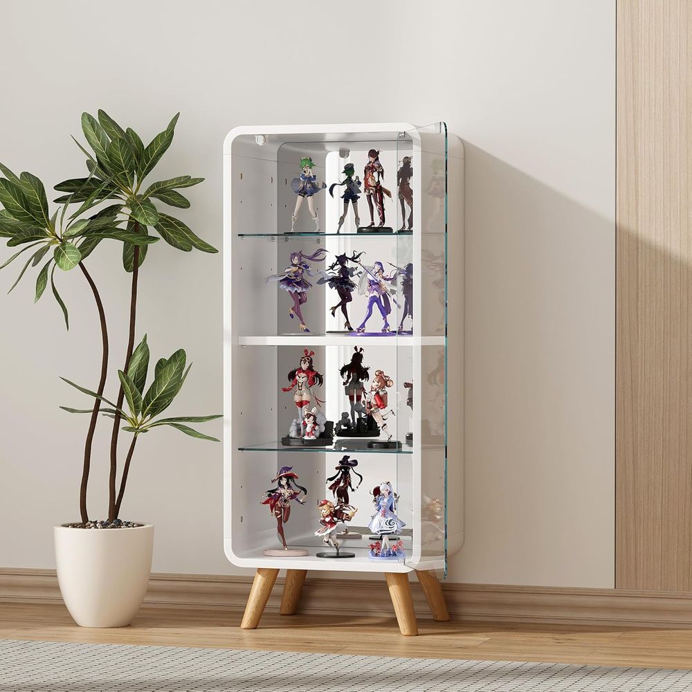 4-poziomowa regulowana szklana – Glass Cabinet Display recenzja i cena