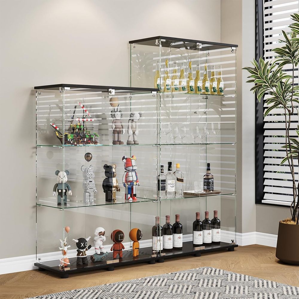 Szklana witryna z 3 półkami, p – Glass Cabinet Display recenzja i cena