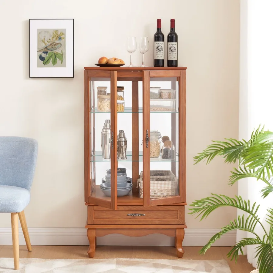 Podświetlana szklana witryna,  – Glass Cabinet Display recenzja i cena