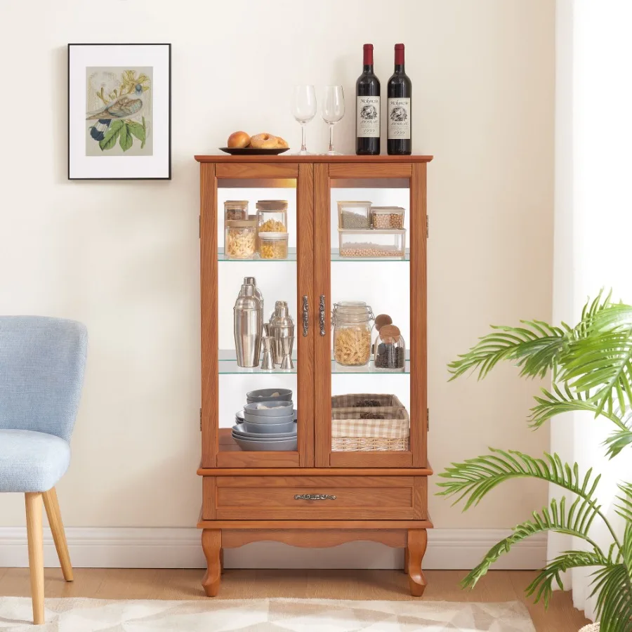 Podświetlana szklana witryna,  – Glass Cabinet Display recenzja i cena