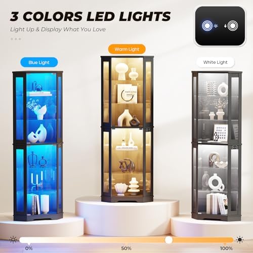 Szafka narożna z szklanymi drz – Glass Cabinet Display recenzja i cena